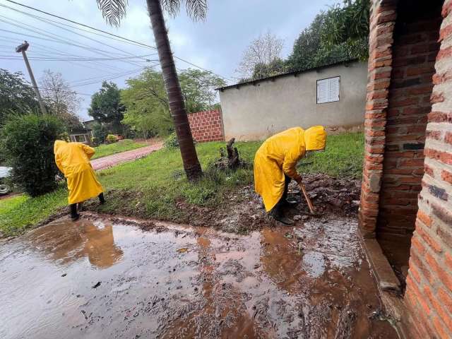 Las intensas lluvias de estos días provocaron complicaciones en varios barrios de la ciudad